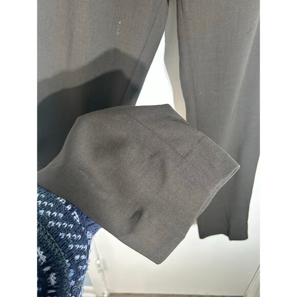 Akris Trouser Dress Pants Medium Brown Wool High Rise Tapered Leg Preppy Twee - Picture 4 of 8